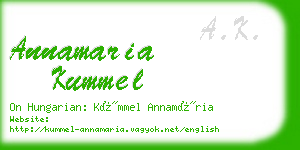 annamaria kummel business card